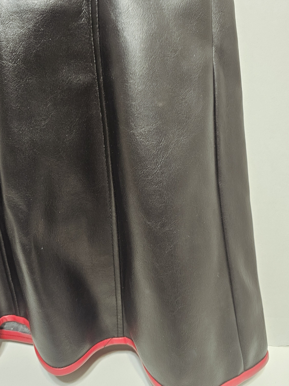 Lip Service Black and Red Faux Leather Zip-Front Dress - Picture 10 of 10